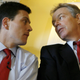 With Tony Blair.
